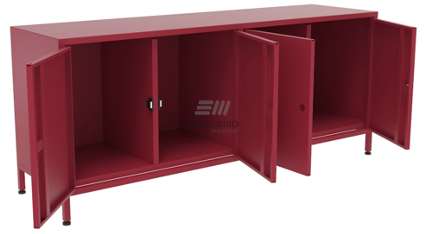 EQU-CM-9316/9317: CREDENZA METÁLICA CON 4 PUERTAS :: Equilibrio Modular - Amplio catalogo en muebles y mobiliario de oficina para todo Mexico.